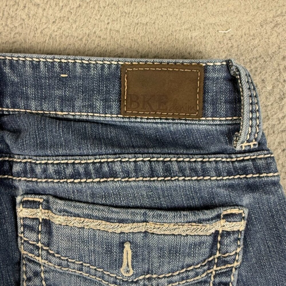 BKE Denim Jeans Womens 25R Blue Payton Bootcut Thick Stitch Mid Rise Stretch - Picture 7 of 8